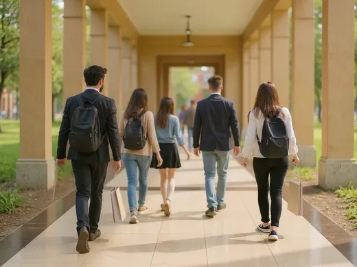 &Eacute;tudiants sur un campus universitaire