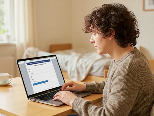 Lyc&eacute;en remplissant sa candidature en ligne